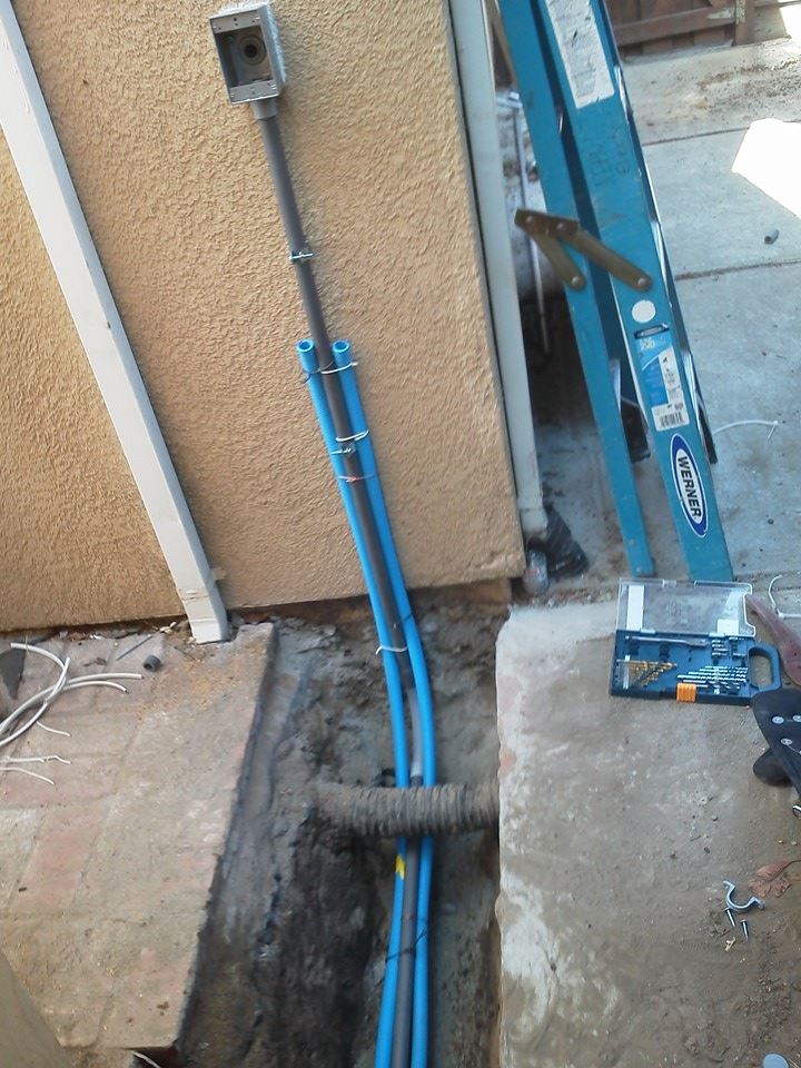 Running conduit and wiring underground